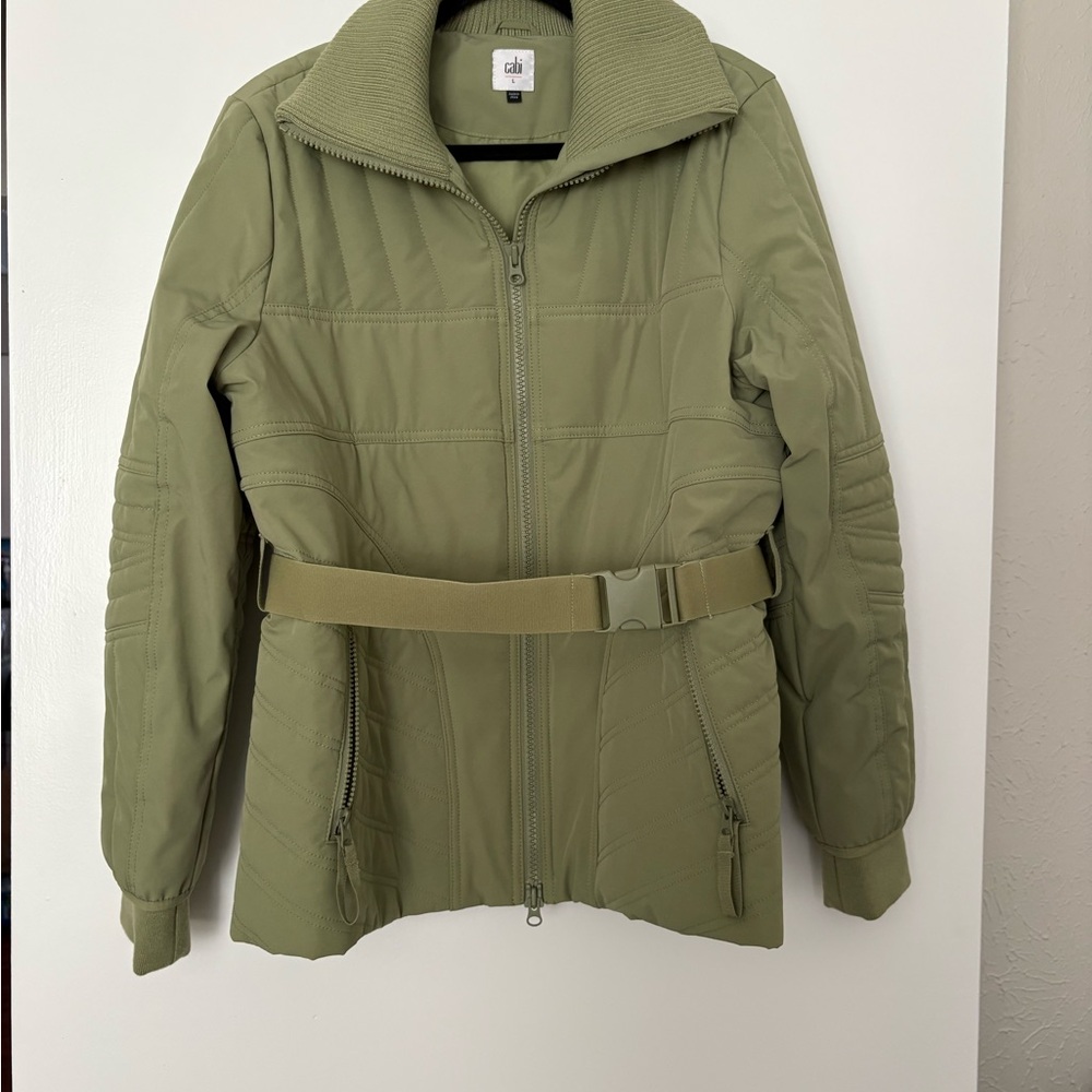 CAbi Light Olive Jacket Size L
